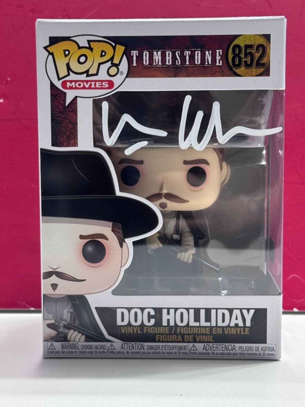 FUNKO POP! Tombstone DOC HOLIDAY #852 Signed by Bruce Campbell COA AUTHENTIC